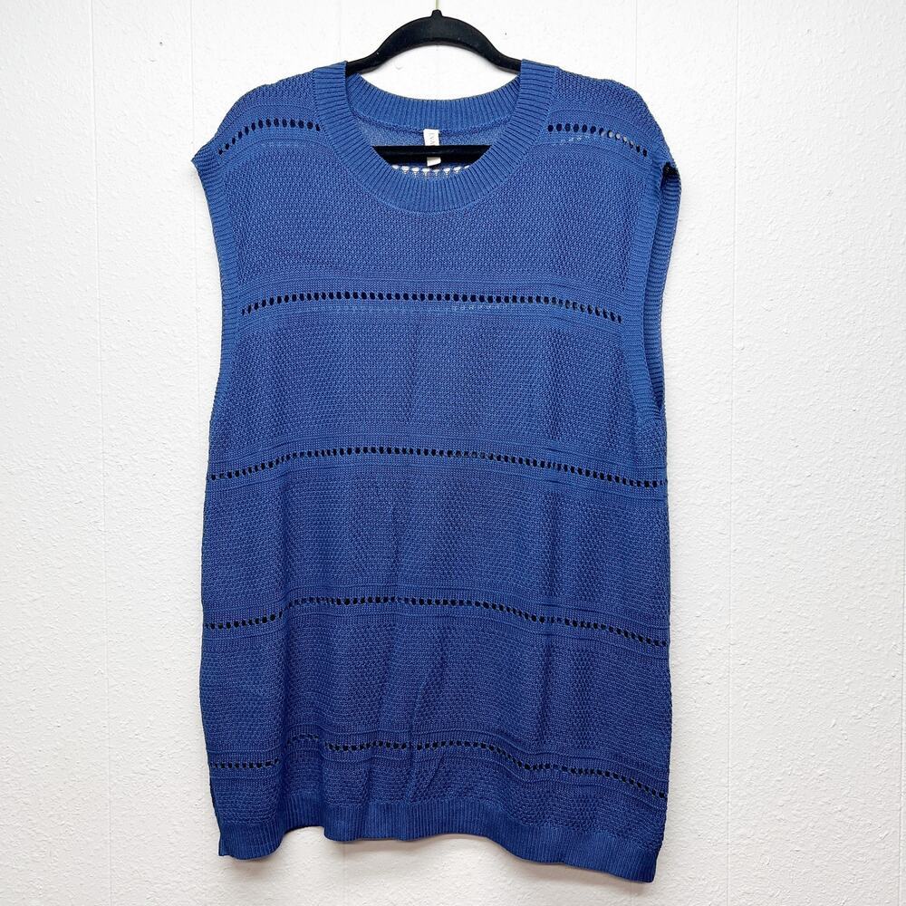 Evaless Knit Sweater Vest Womens XL Viscose Preppy Academia Workwear Career